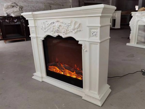 8061 Luxury Electric Fireplace with Wood Frame for Household Use - Imagen 4