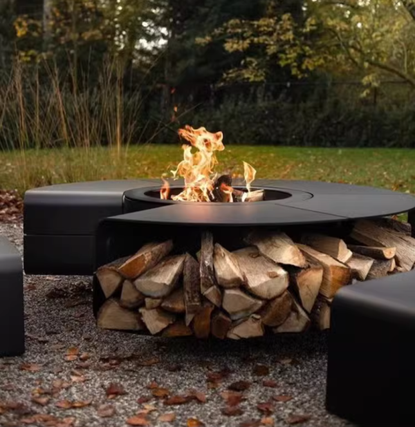 Outdoor Patio Wood-Burning Fireplace - Imagen 9