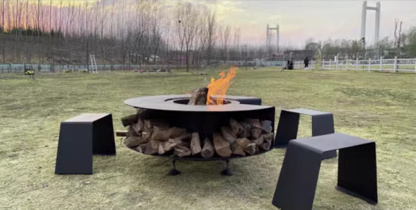 Outdoor Patio Wood-Burning Fireplace - Imagen 10