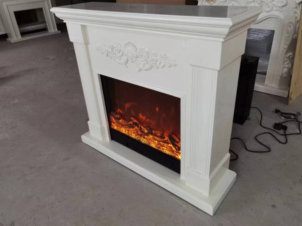 8093 Luxury Electric Fireplace with Wood Frame for Household Use - Imagen 4