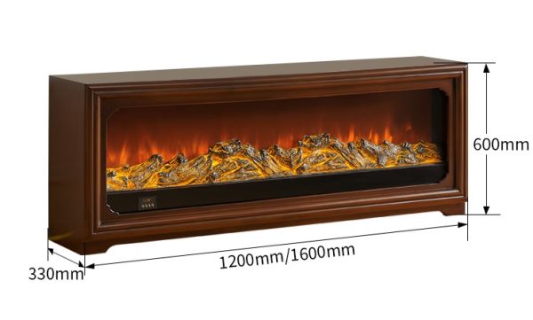 Model 201 Luxury Electric Fireplace with Wood Frame for Household Use - Imagen 3