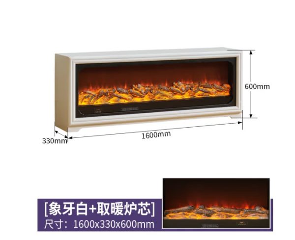 Model 201 Luxury Electric Fireplace with Wood Frame for Household Use - Imagen 4