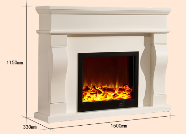 Model 8067 Luxury Electric Fireplace with Wood Frame for Household Use - Imagen 2