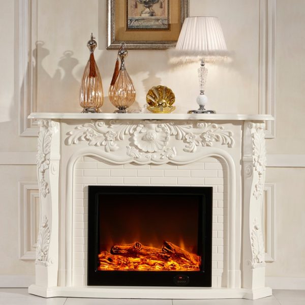 Model 8069 Luxury Electric Fireplace with Wood Frame for Household Use