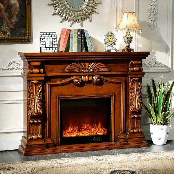 Model 8073 Luxury Electric Fireplace with Wood Frame for Household Use - Imagen 2