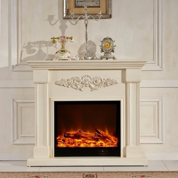 8093 Luxury Electric Fireplace with Wood Frame for Household Use - Imagen 6