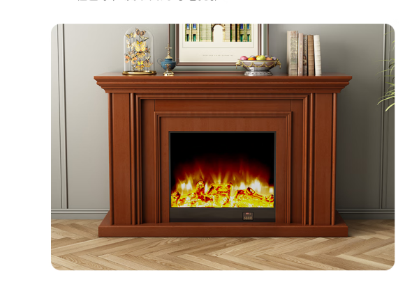 Model 1903 Luxury Electric Fireplace with Wood Frame for Household Use — изображение 2