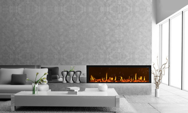 36/40/50/60/72/80/90/100 inch LCD Screen Electric Fire Fireplace Holographic Fireplace Heater — изображение 4