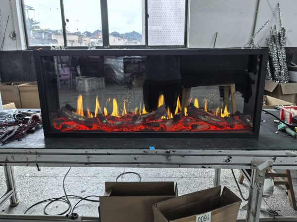 36/40/50/60/72/80/90/100 inch LCD Screen Electric Fire Fireplace Holographic Fireplace Heater — изображение 2